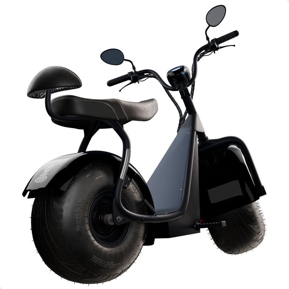 Scooter Elétrica 1000w Tui 2 Lugares Autonomia 60km Sem Cnh Preto