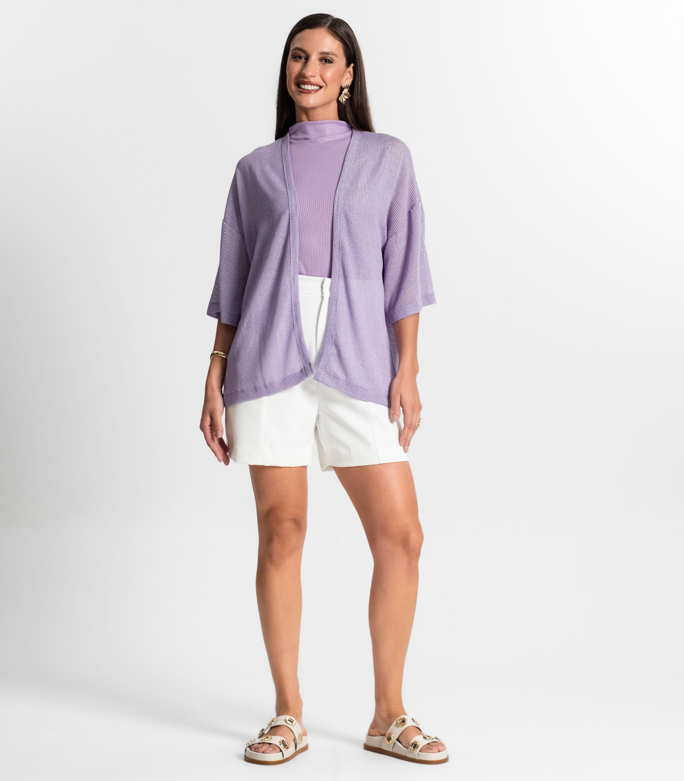 Miniatura Kimono Feminino Com Brilho Rovitex Roxo G
