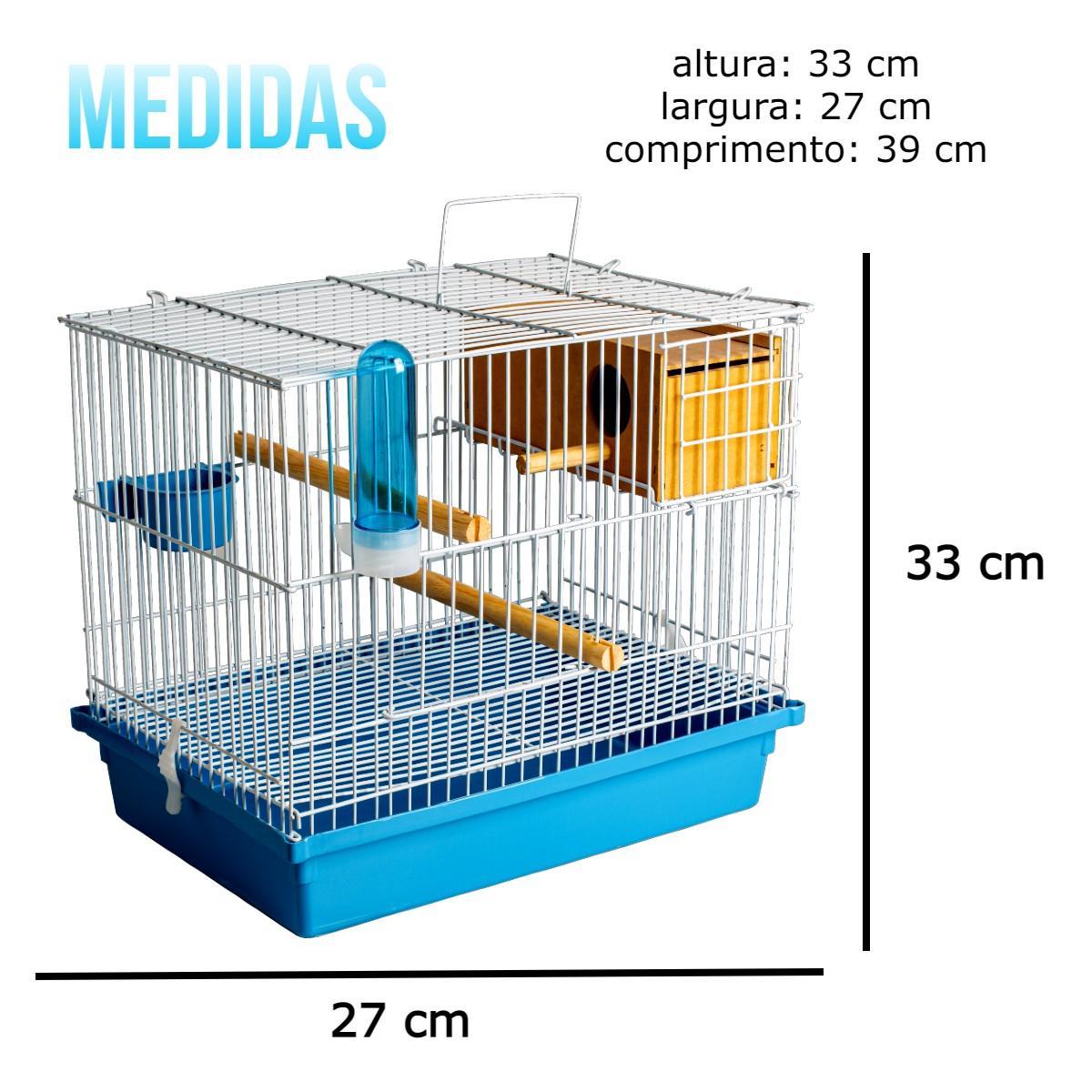 Miniatura Gaiola Criadeira Periquito Aramado Branco E Acessórios Jel