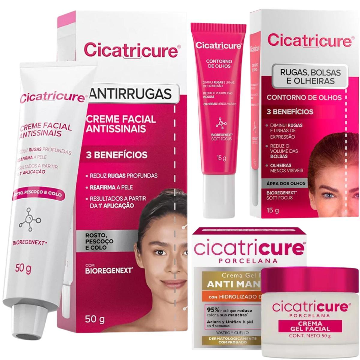 Miniatura Kit Cicatricure Contorno Olhos Porcelana Antirrugas Antissin