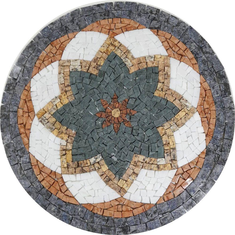 Miniatura Mandala Indiana Piso Mosaico Ii