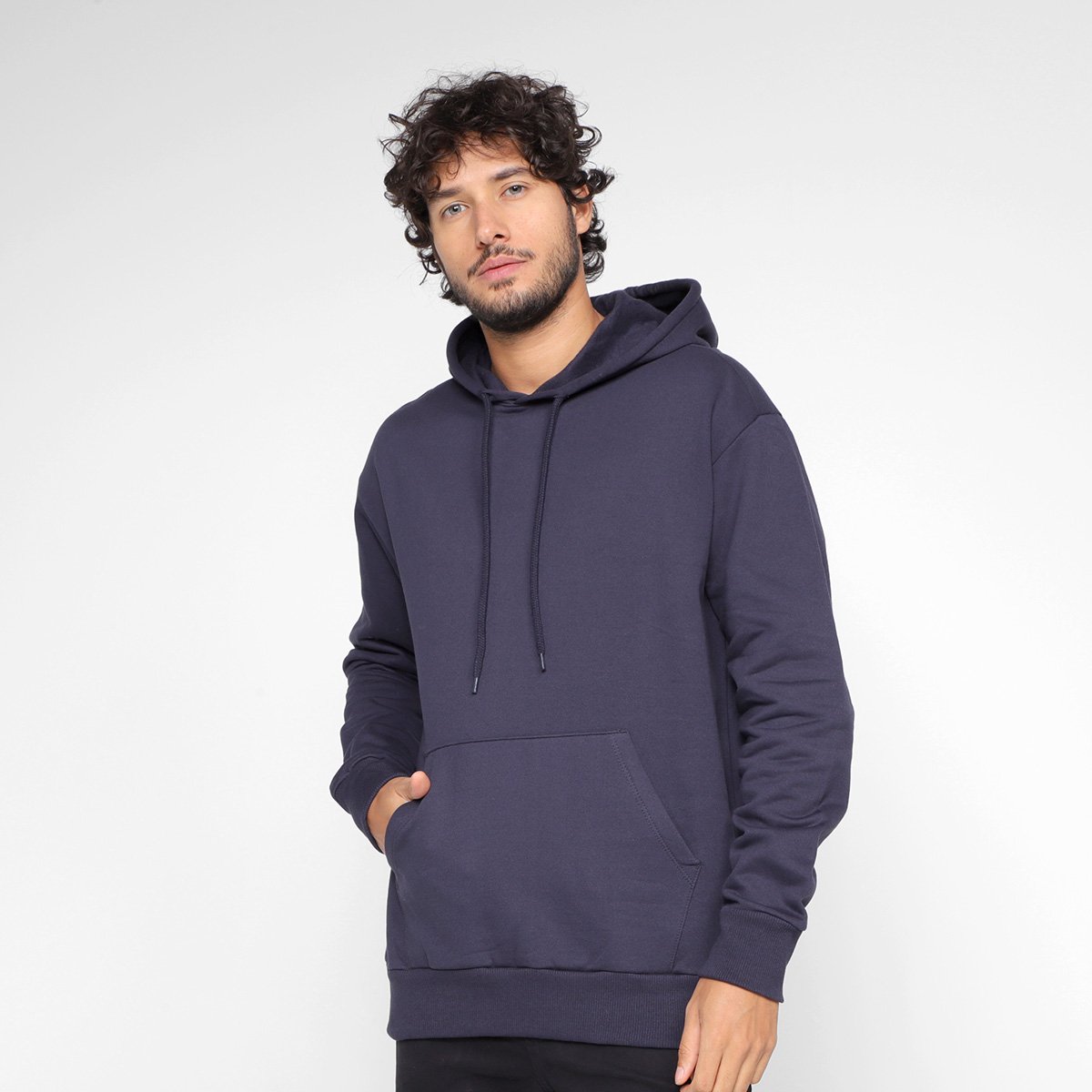 Miniatura Moletom Hering C/Capuz Masculino Azul Escuro - G
