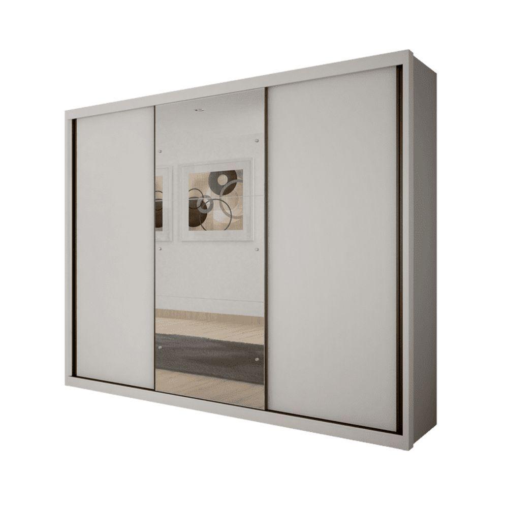 Miniatura Guarda Roupa Casal Com Espelho 3 Portas 6 Gavetas Palazzo-branco Móveis Novo Horizonte