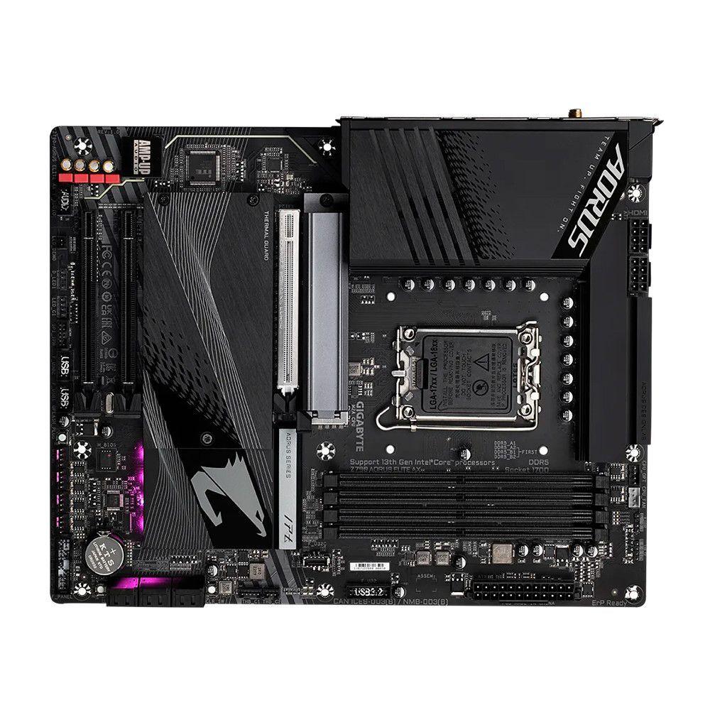 Miniatura Placa Mãe Gigabyte Para Intel 1700 Z790 Aorus Elite Ax Wifi 4xddr5 Atx Preto