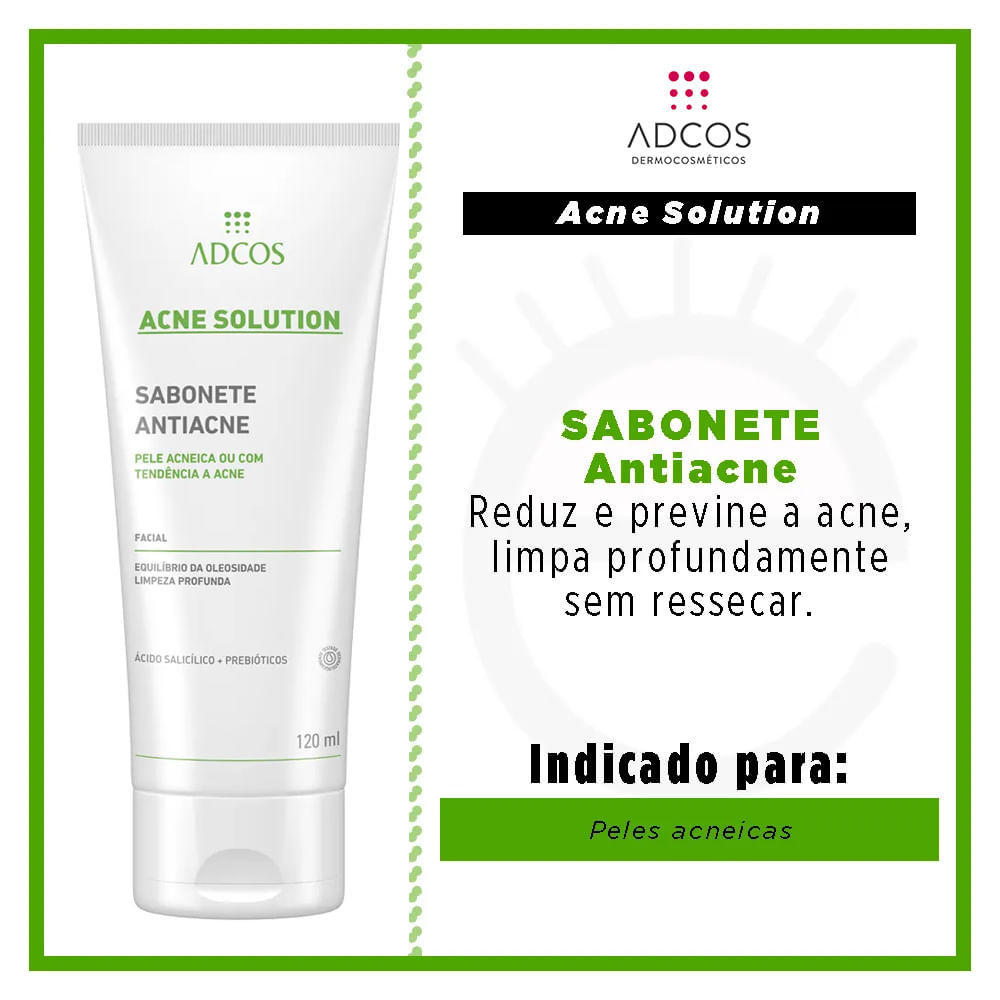Miniatura Sabonete Líquido Antiacne Adcos - Acne Solution 120ml