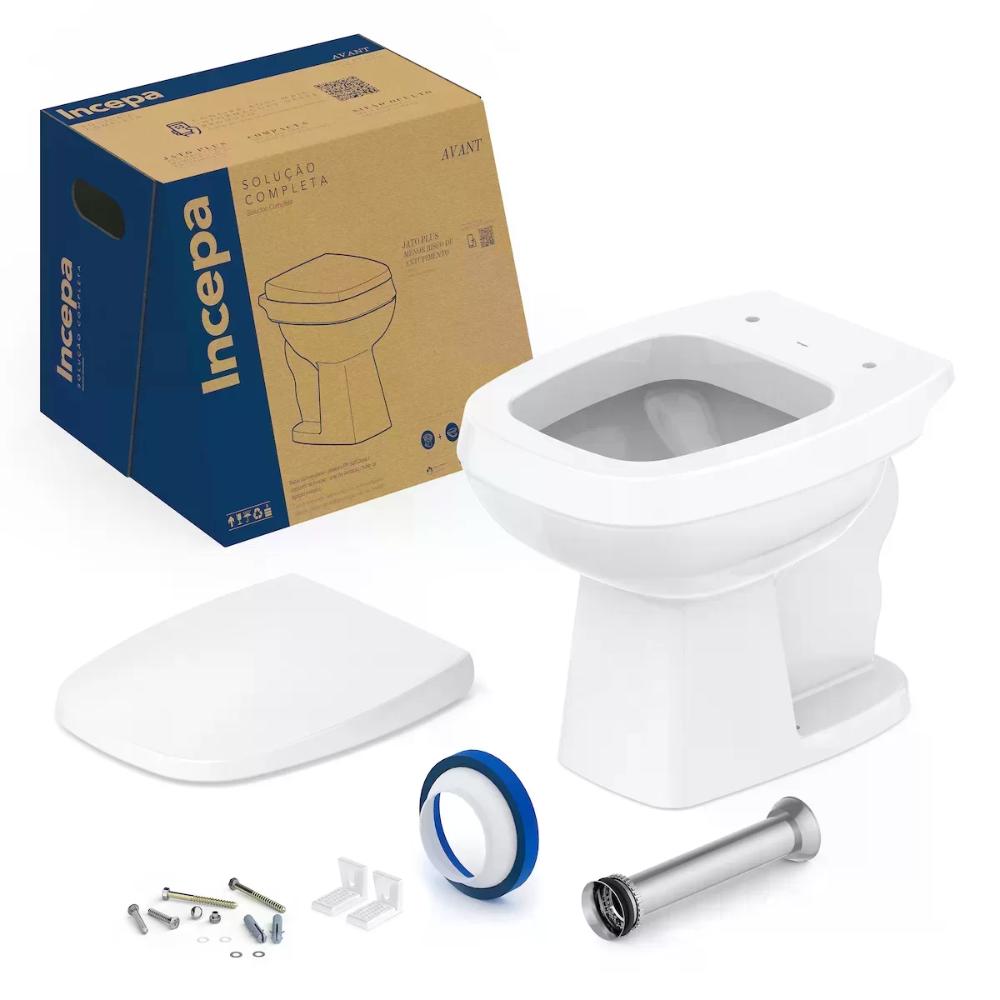 Miniatura Vaso Sanitário Convencional com Assento Soft Close Avant Incepa Branco Brilhante