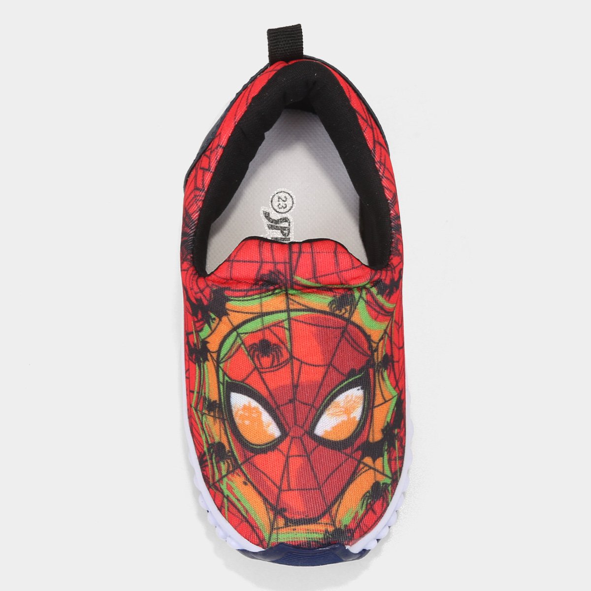 Miniatura Tênis Infantil Marvel Homem Aranha Sem Cadarço Menino Vermelho - 21