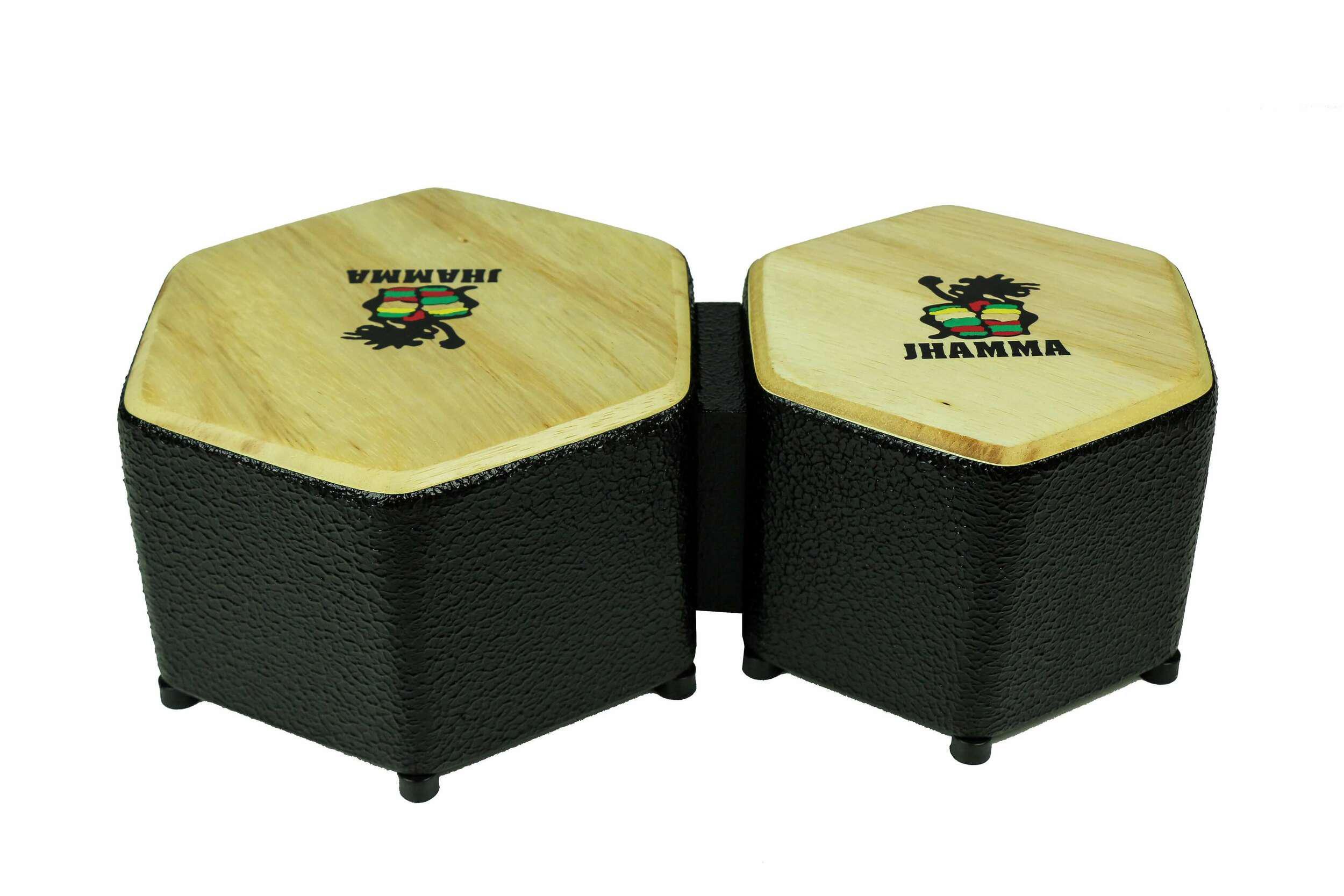Bongô Hexagonal + Bag De Transporte Jhamma Percussões Black