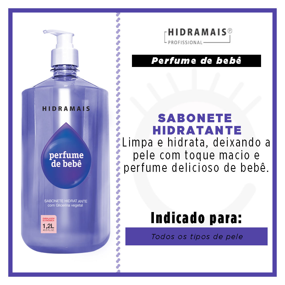 Miniatura Sabonete Líquido Perfume de Bebê Hidramais Profissional 1200ml