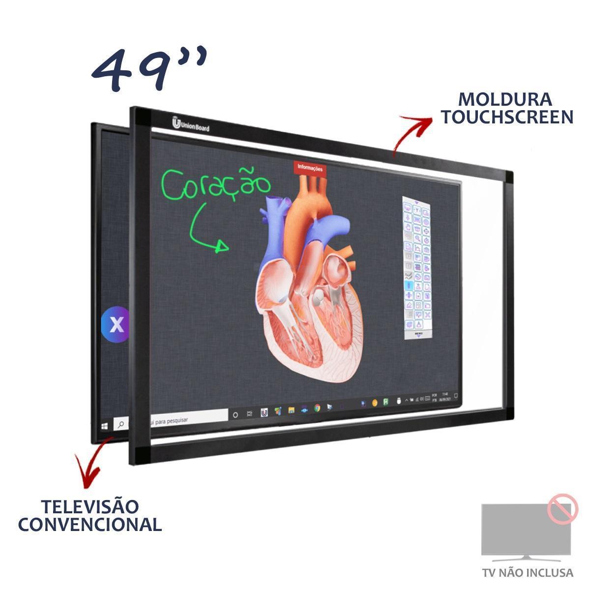 Miniatura Moldura/Lousa Interativa Touchscreen Unionboard 49