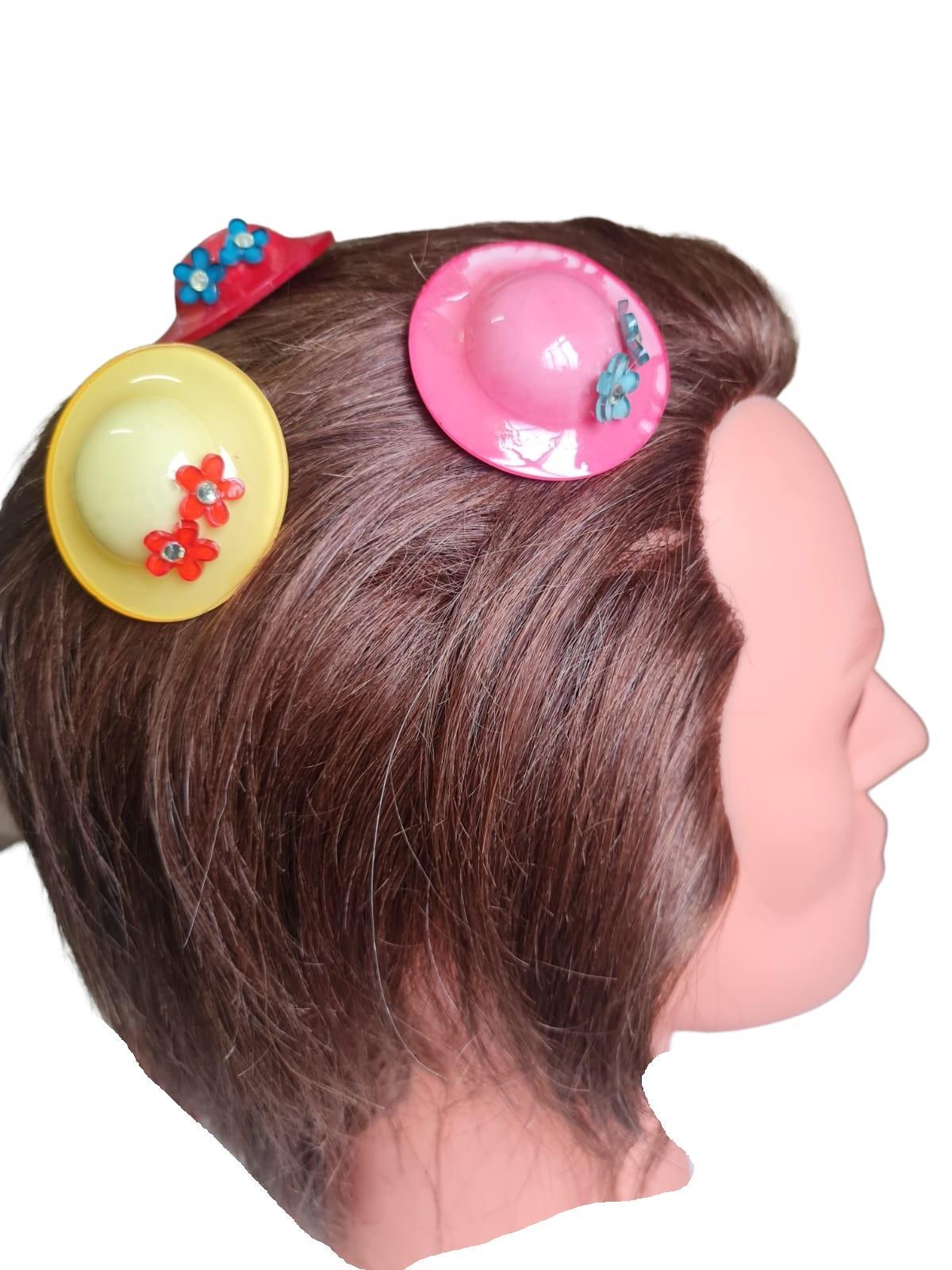 Miniatura Presilha Acessório Cabelo Infantil Formato Chapeuzinho-6Un