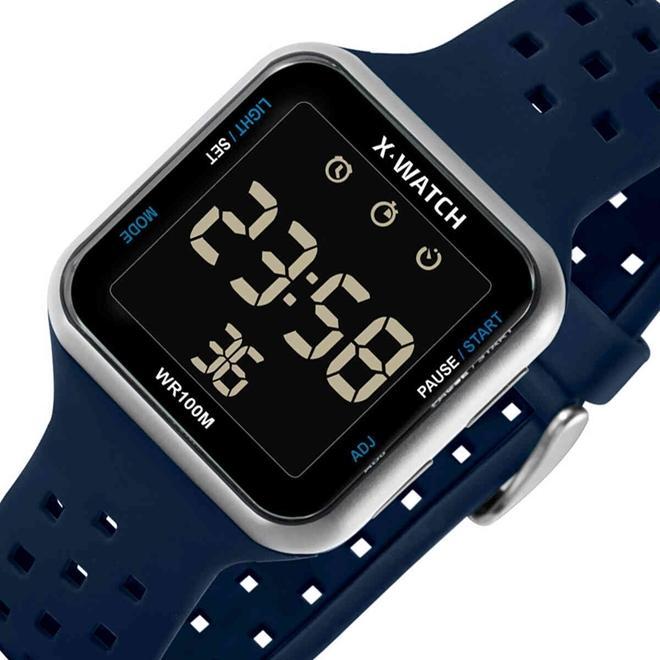Miniatura Relogio X-Watch Digital Masculino Quadrado Xgppd092W Pxdx