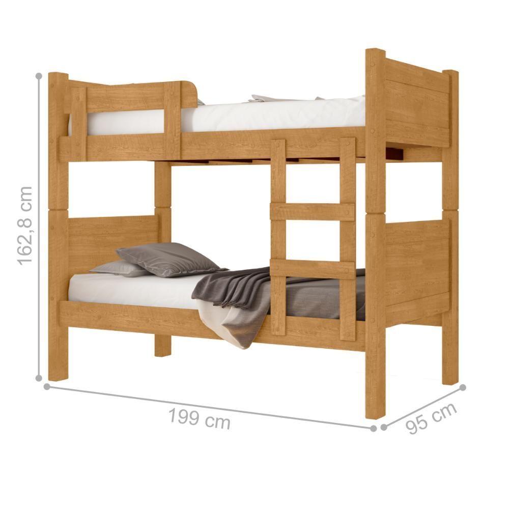 Miniatura Cama Beliche Com Colchão Solteiro Toledo Naturalle