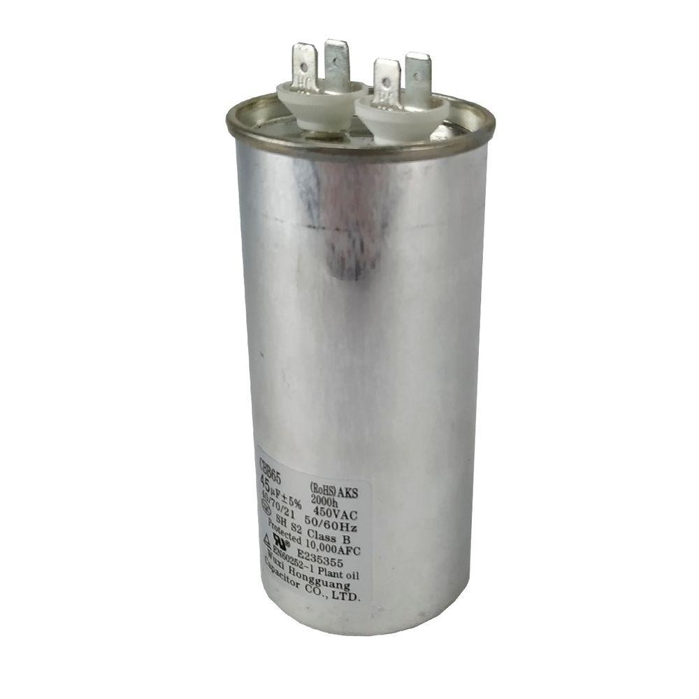 Miniatura Capacitor 45uf 450vac Com Protetor Térmico Único