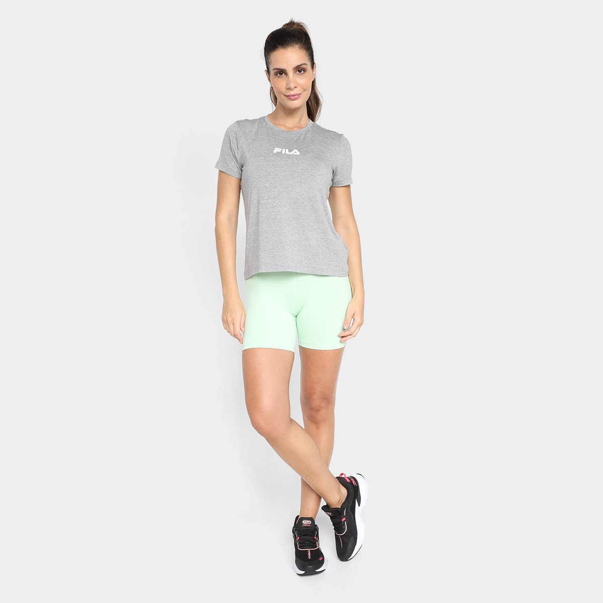 Miniatura Bermuda Biker Fila Life II Feminina Verde - G