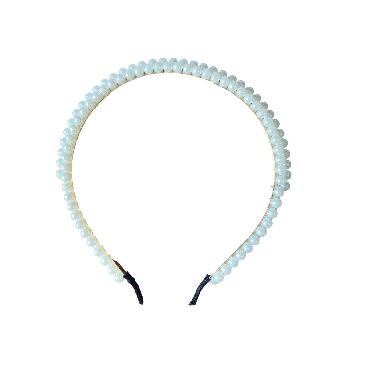 Miniatura Arco Tiara Pérola Acessório Cabelo Para Penteados 14Cm
