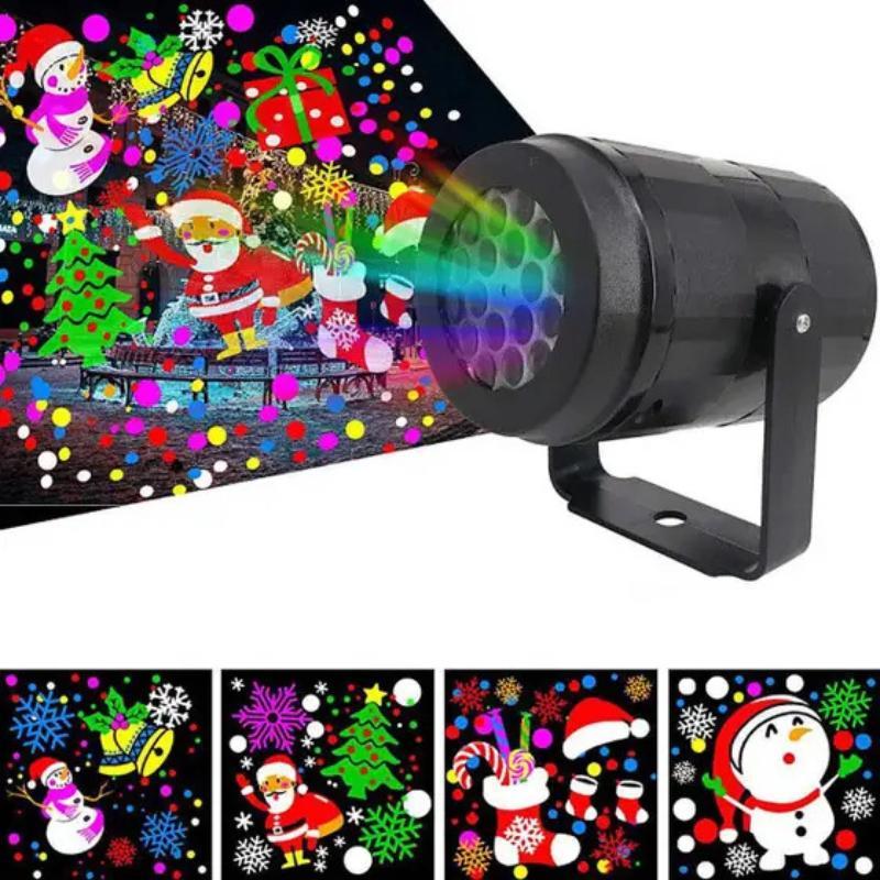 Miniatura Projetor Laser Jardim Natal Led Natalinos Desenhos Carcaça