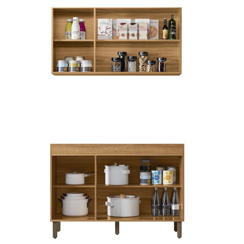 Miniatura Armário De Cozinha Modulada Karen 2 Pçs 99.0030 P14 Nature/off White - Mpozenato