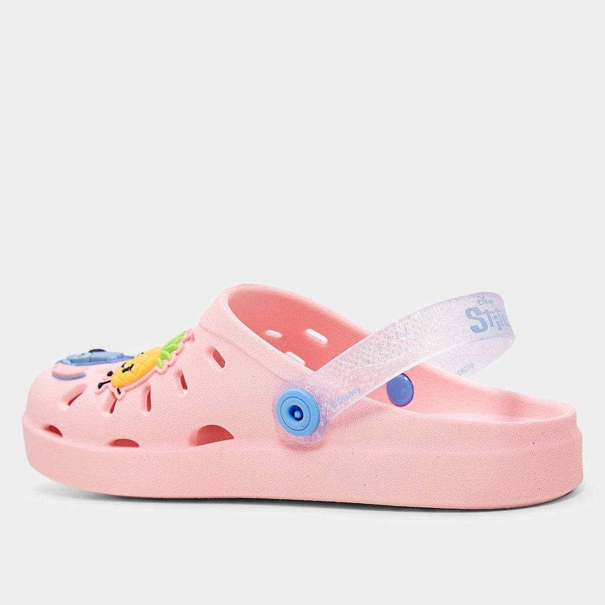 Miniatura Babuche Infantil Grendene Disney Smile Menina Rosa Claro - 26/27