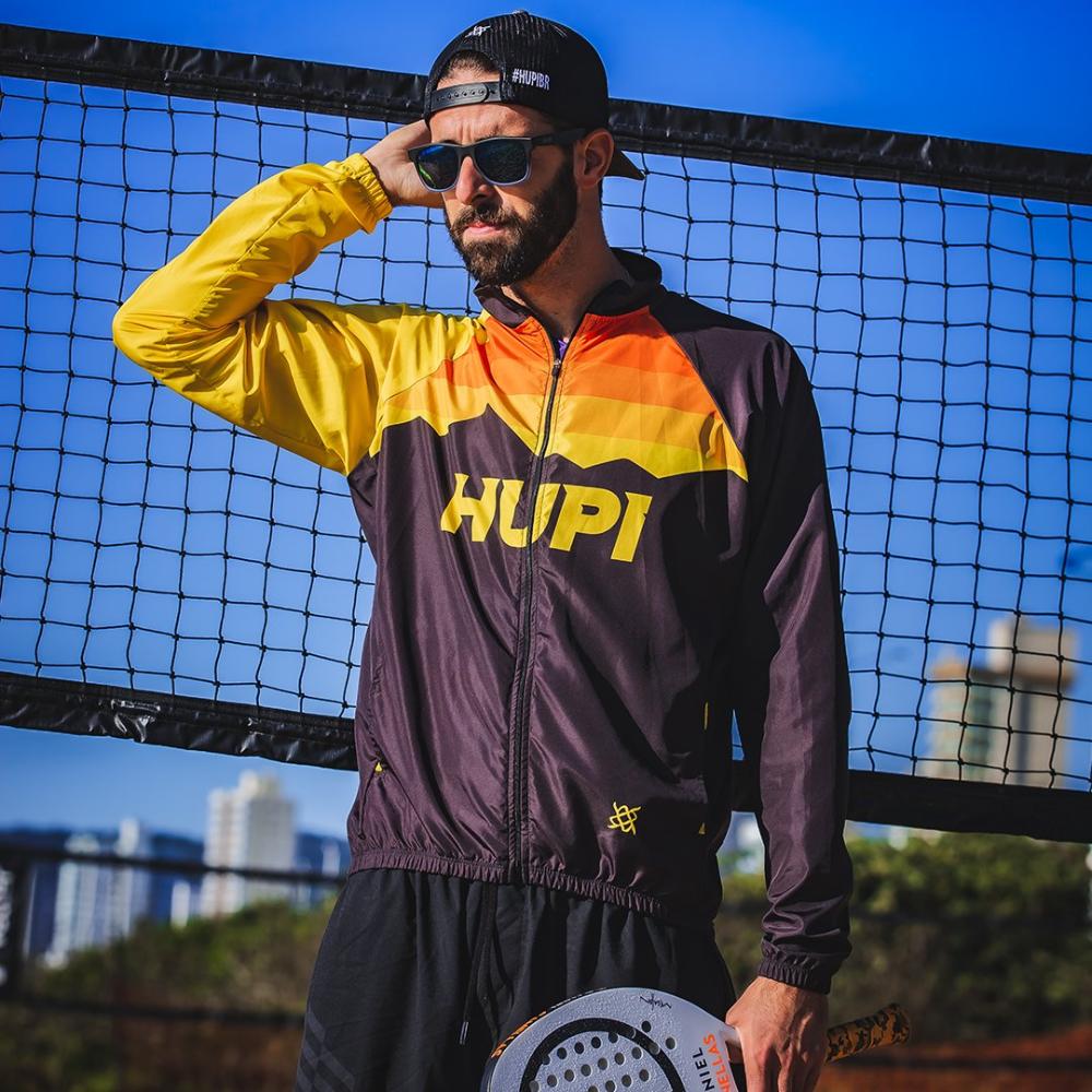 Jaqueta Corta Vento HUPI Shadow PRETO/AMARELO - XG