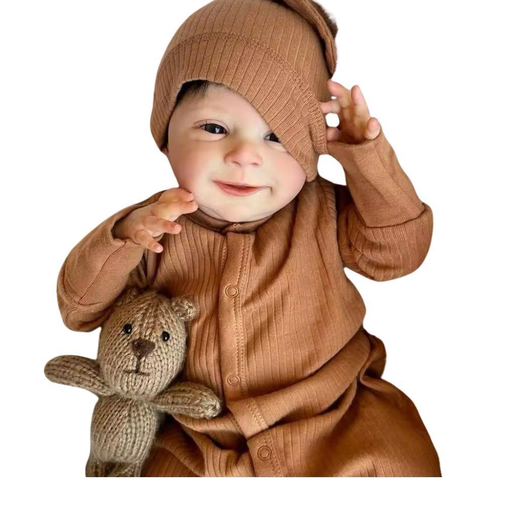 Miniatura Bebê Reborn Menino Realista Artesanal Cabelo Implantado Fio A Fio