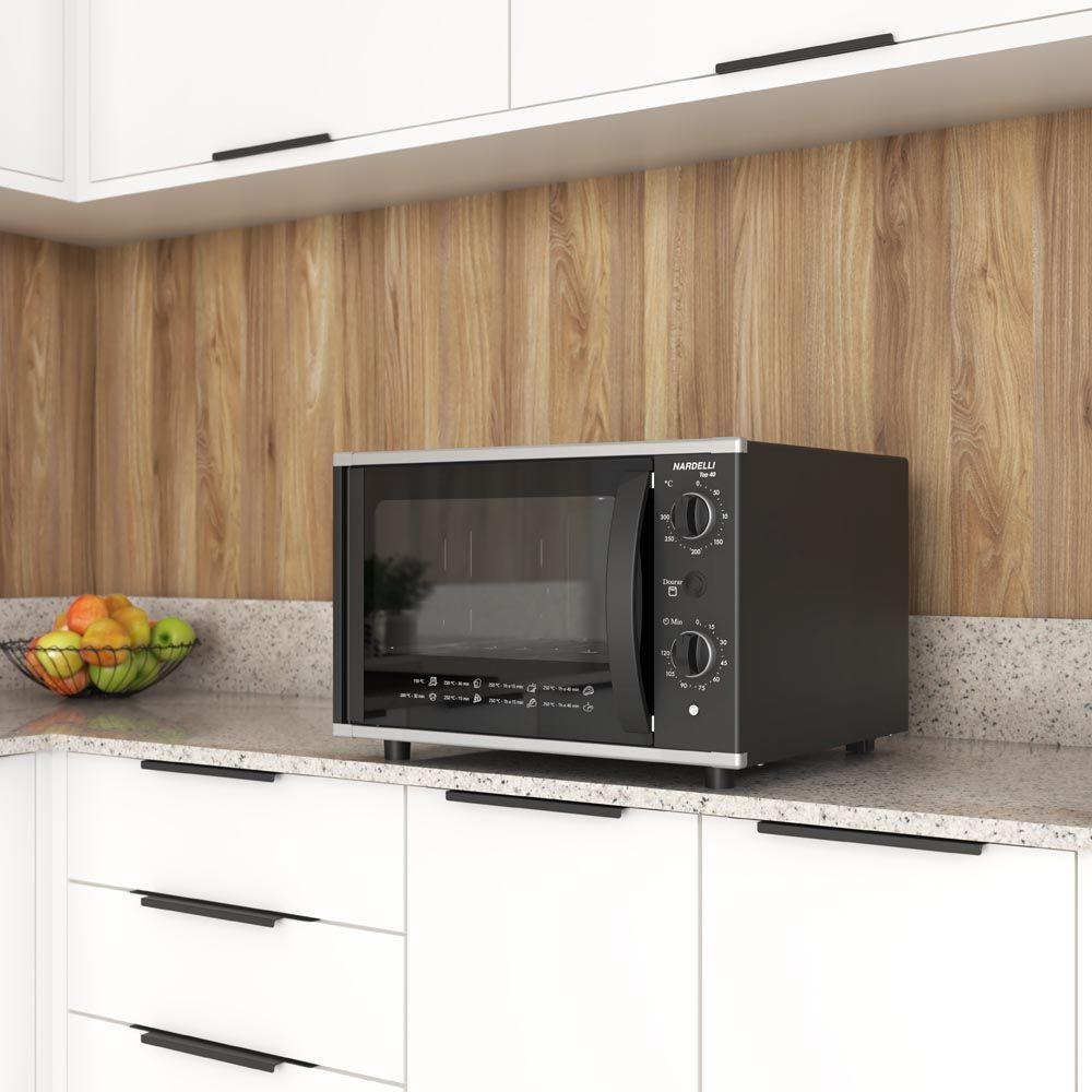 Miniatura Forno Elétrico De Bancada Nardelli Top 40 Litros Preto 110V