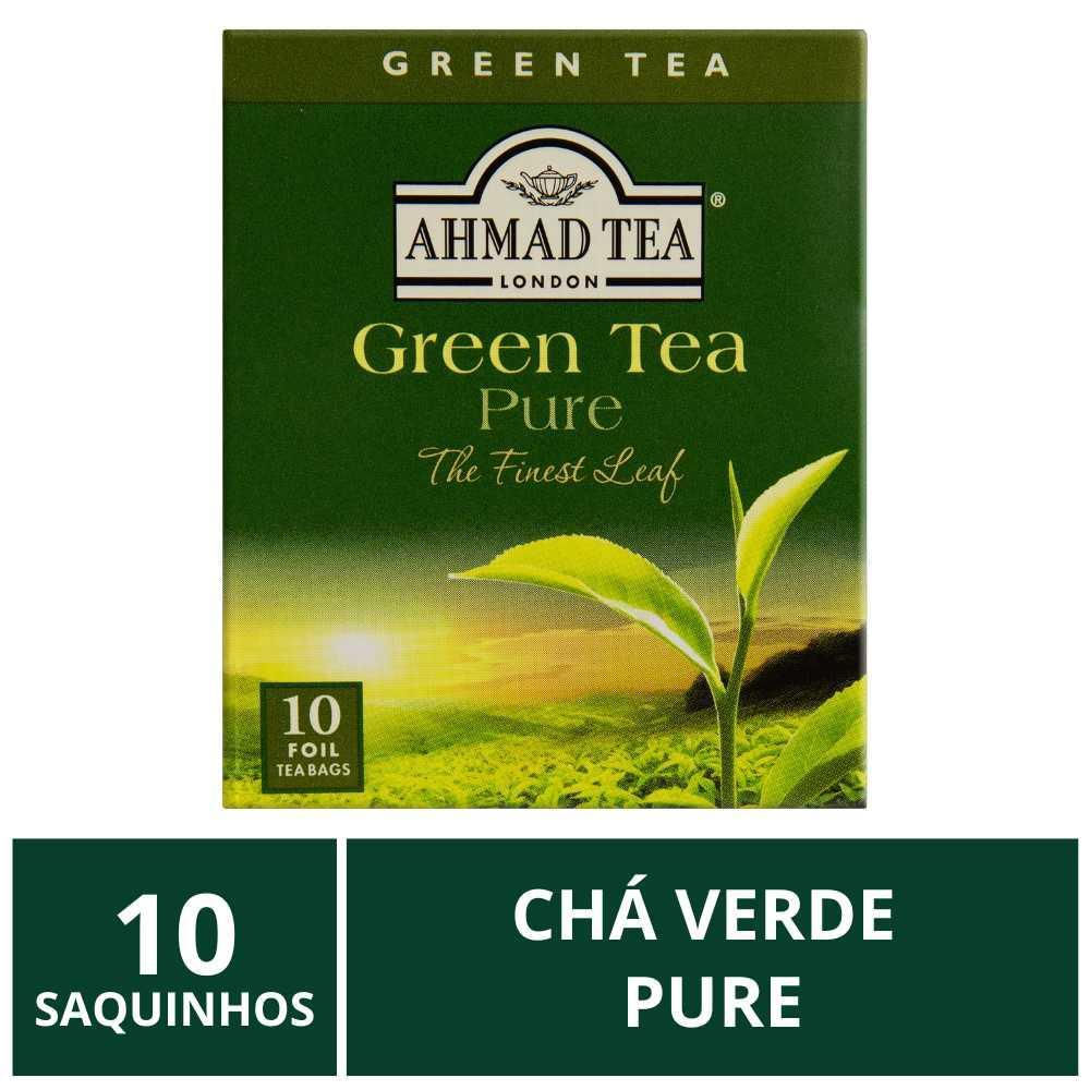 Miniatura Chá Inglês Ahmad Tea, 10 Saquinhos, Verde Pure, 10 Saquinhos