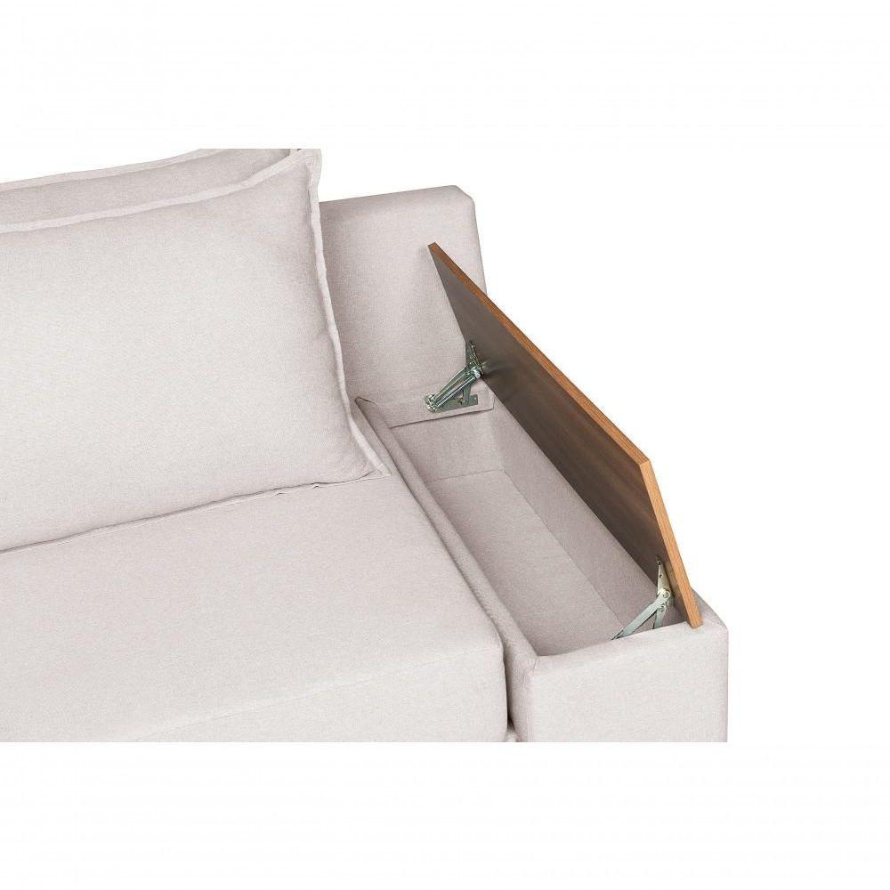 Miniatura Sofá Cama Panamá Compose Linho 2 Lugares Império Estofados Gelo