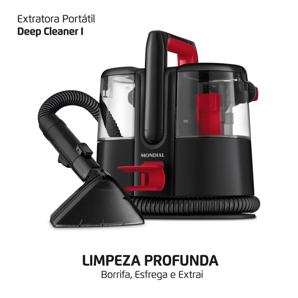 Miniatura Extratora e Higienizadora Portátil Deep Cleaner I Mondial 1650W - EXP-01-R 110