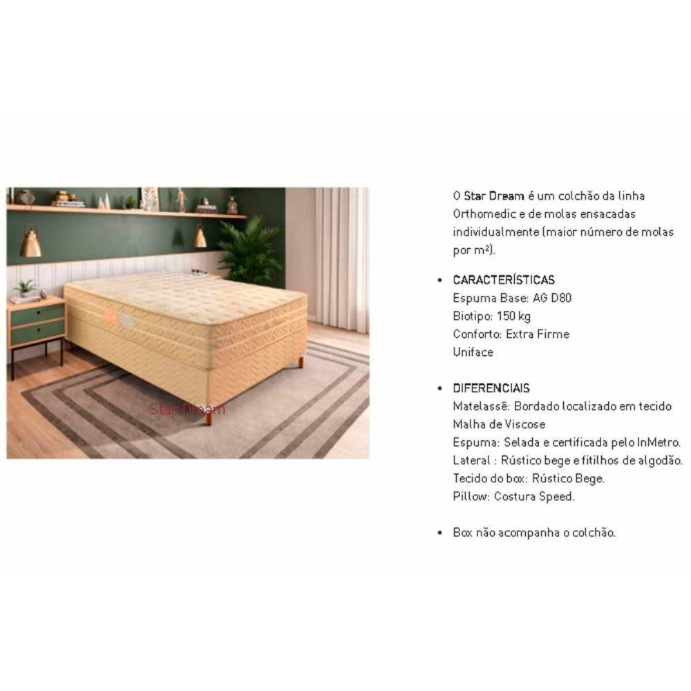 Miniatura Colchão King Molas Ensacadas Masterpocket Star Dream Euro Pillow (193x203x32) - Paropas