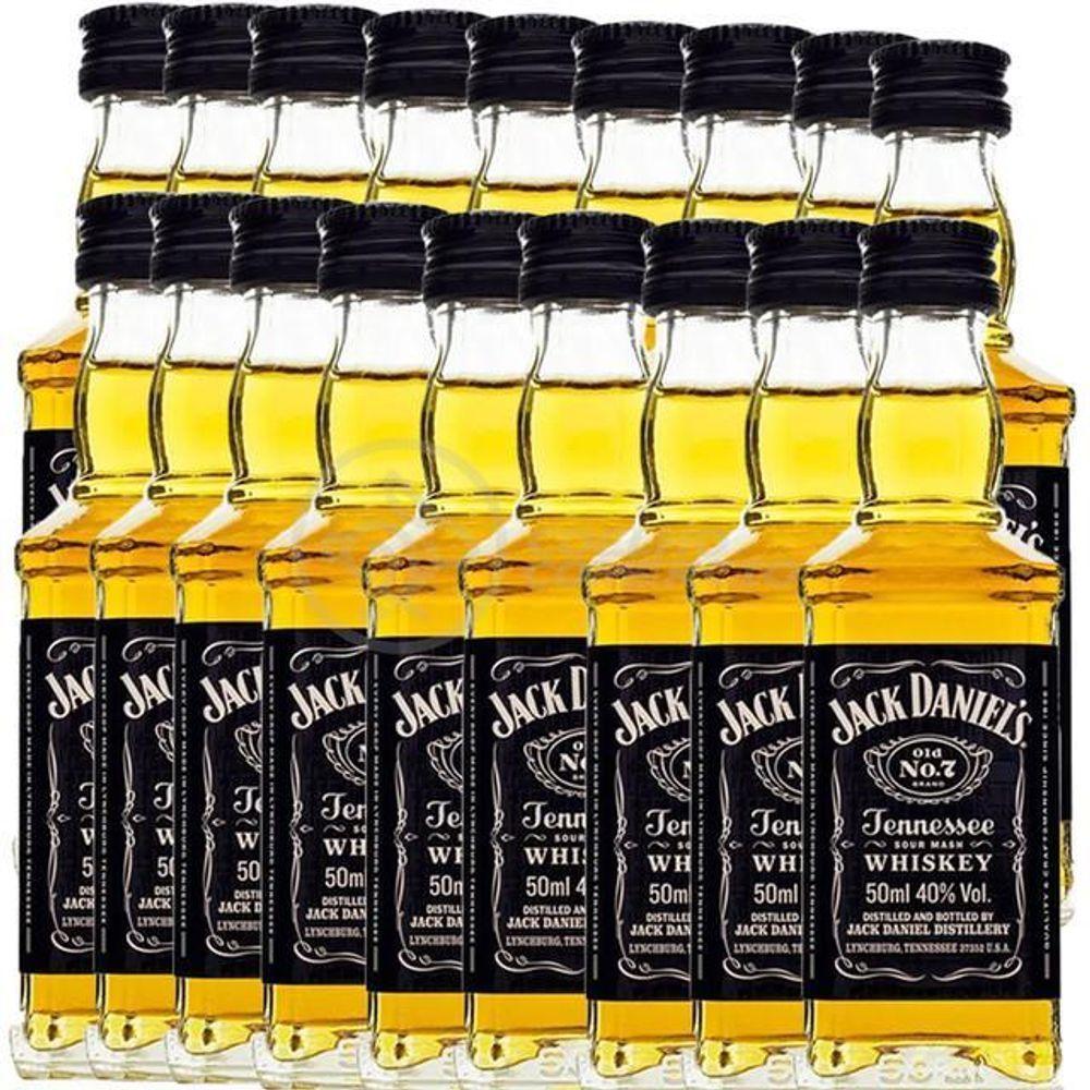 Miniatura Kit 18 Miniatura Whisky Uísque Jack Daniels Nº7 50Ml