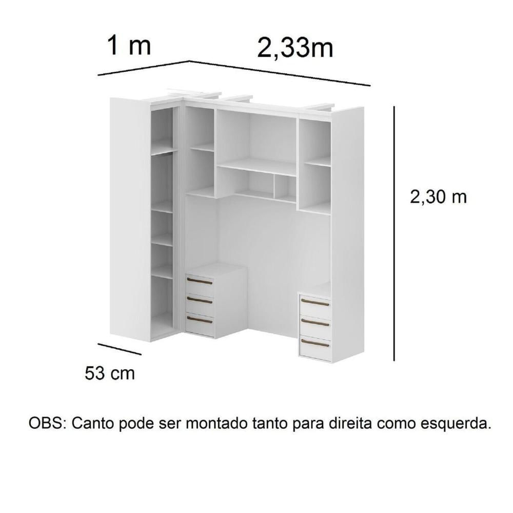 Miniatura Quarto Modulado Solteiro Mdf 4 Peças Lotus Carvalho