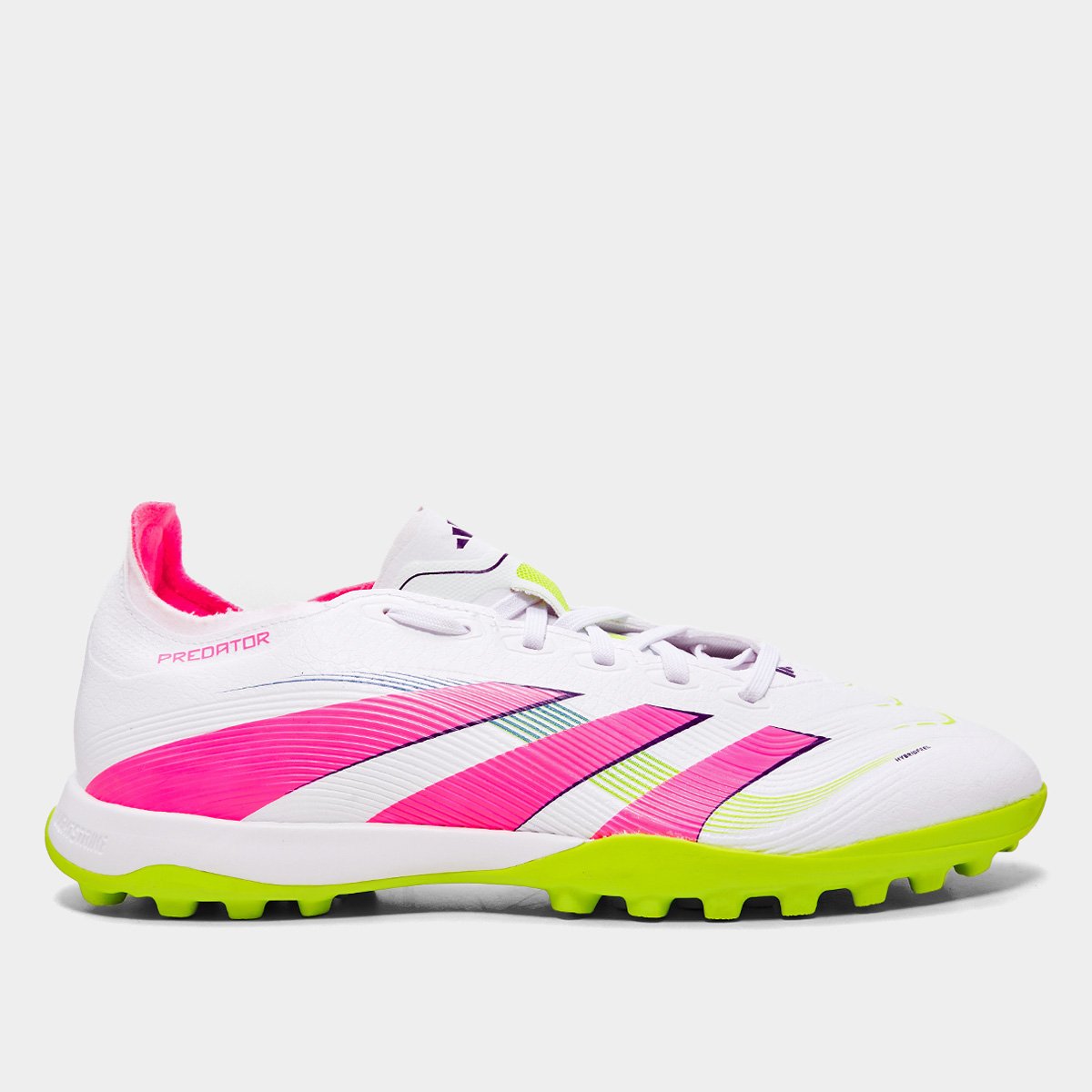 Miniatura Chuteira Society Adidas Predator League Unissex Branco+Rosa - 37