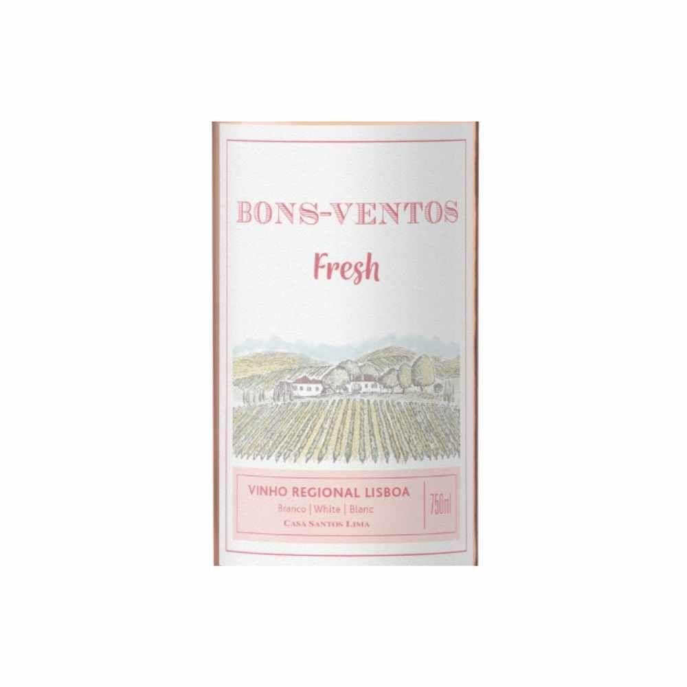 Miniatura Vinho Rose Bons Ventos Fresh 750ml Kit 4 Garrafas