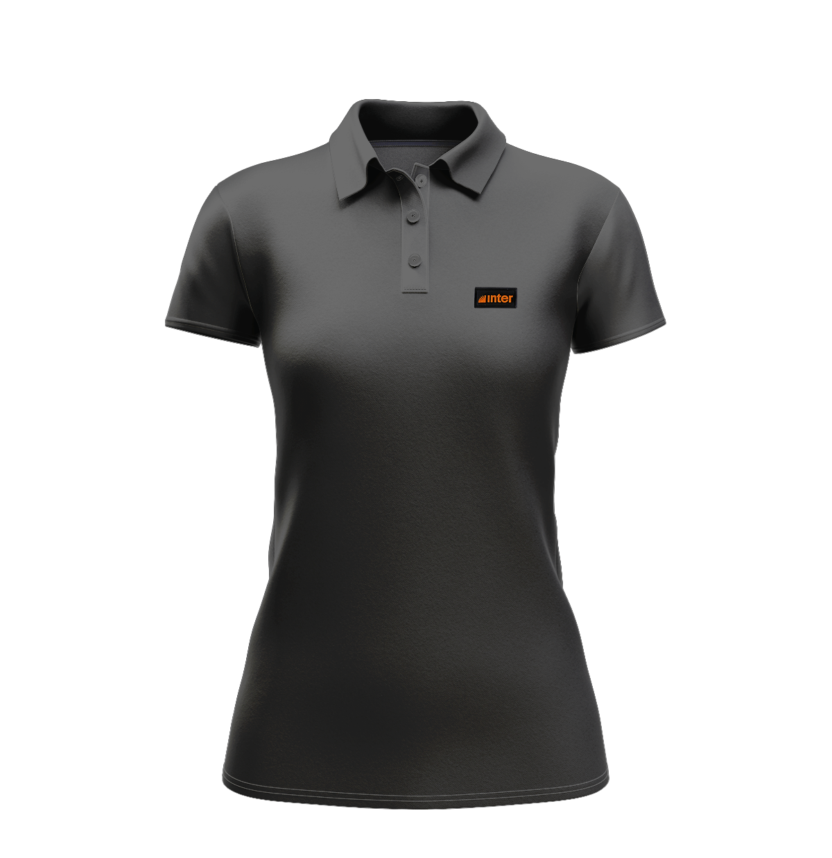 Miniatura Camisa Polo Pima Feminina Cinza - Patch Inter G