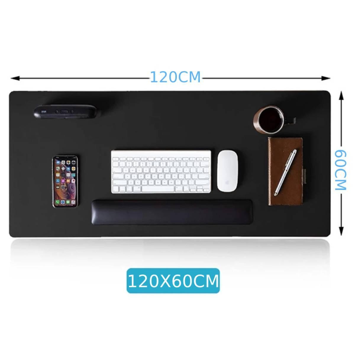 Mouse Pad 120X60M Gigante Home Office Escritorio Preto Slim