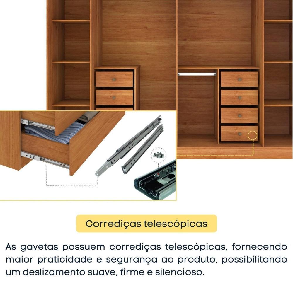 Guarda-roupa Casal 6 Portas Portugal Espresso Móveis Cinamomo