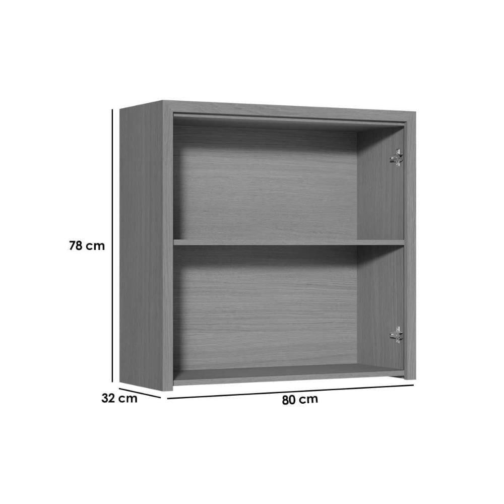 Miniatura Módulo Cozinha Condessa Armário Condessa Com 2 Portas 80cm Carvalho Cinza