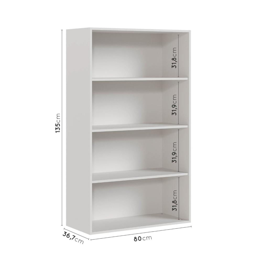 Miniatura Armário Aéreo 2 Portas 80x135cm Puxador 150mm Ipanema CabeCasa MadeiraMadeira Verde Folha/Branco