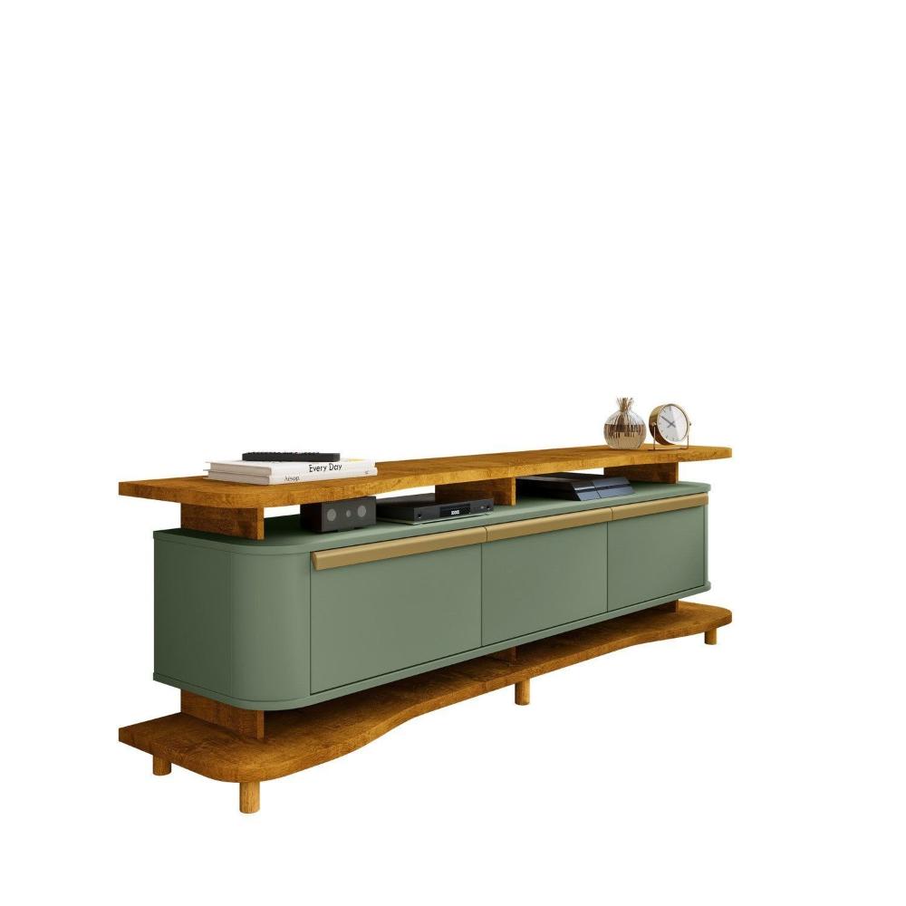 Miniatura Rack para Tv de 75 Polegadas Guarapari Naturalle/Pistache