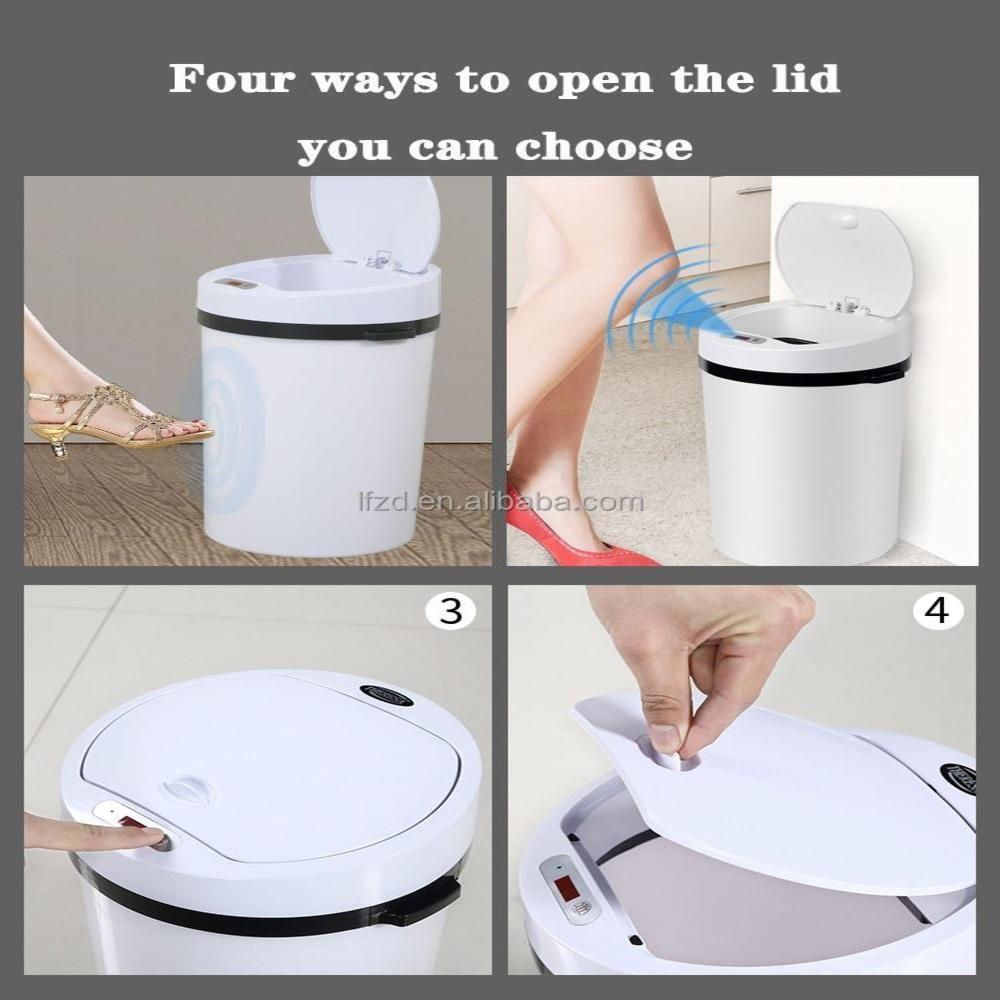 Miniatura Lixeira Automatica Sensor Touch Cesto Lixo 9 Litros Inteligente Banheiro Cozinha Azul Luxo