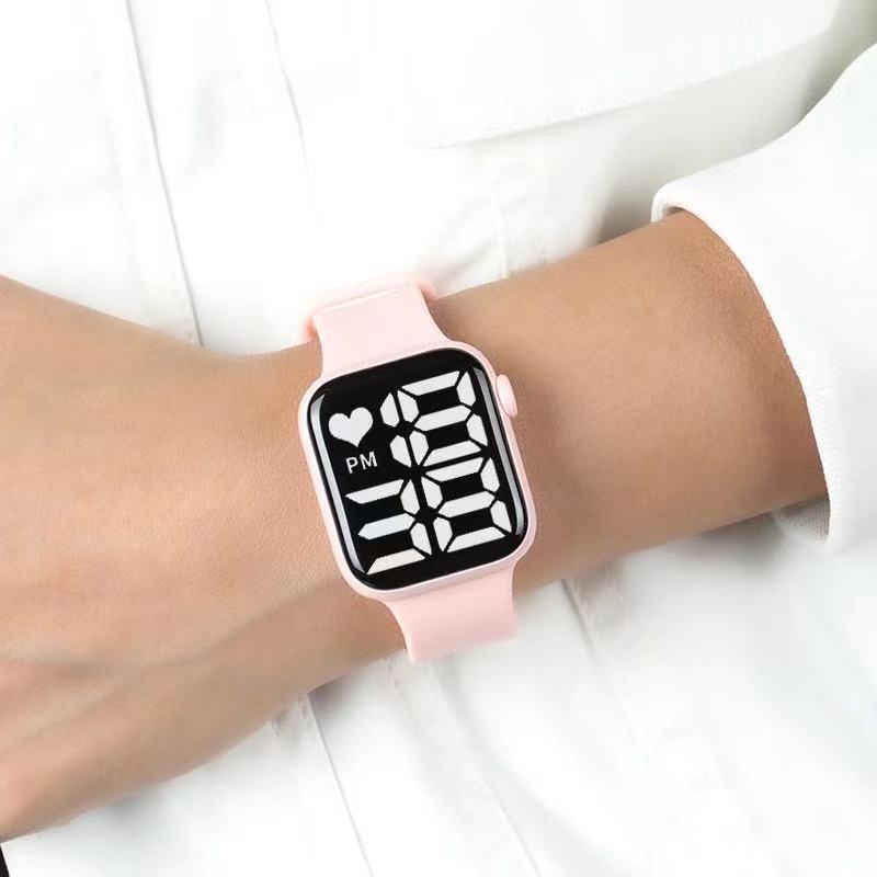 Miniatura Relógio Digital Esporte Bracelete Led Adulto Infantil Barato