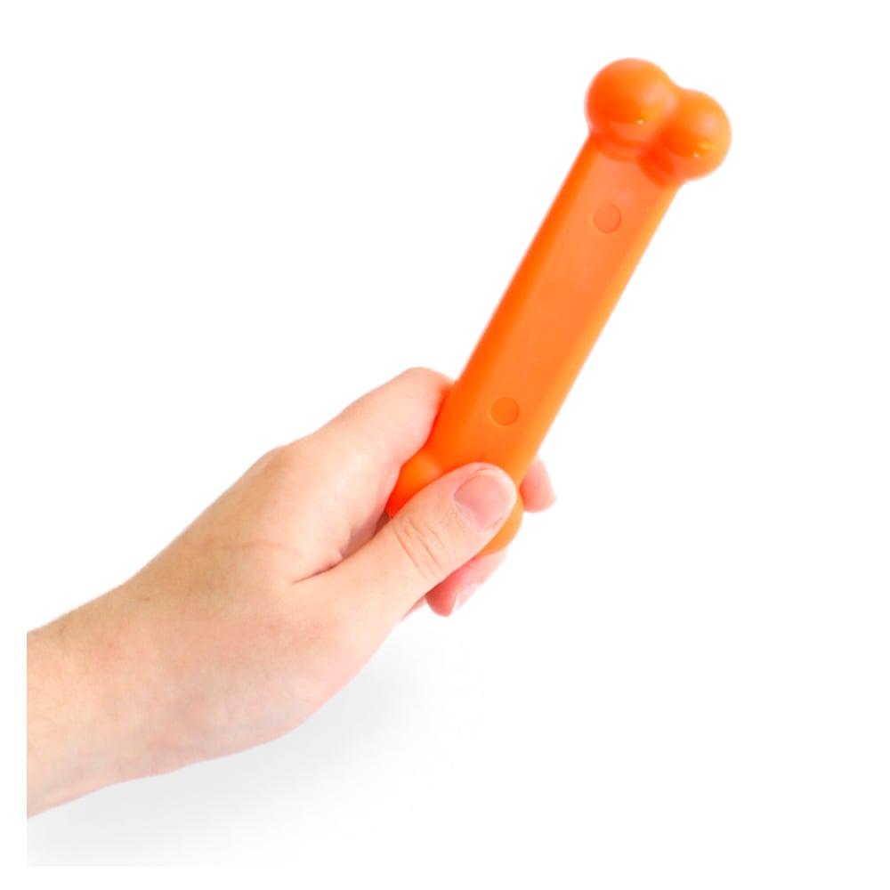 Miniatura Brinquedo Odontopet Osso Bone Flexi Laranja para Cães - Tam. M