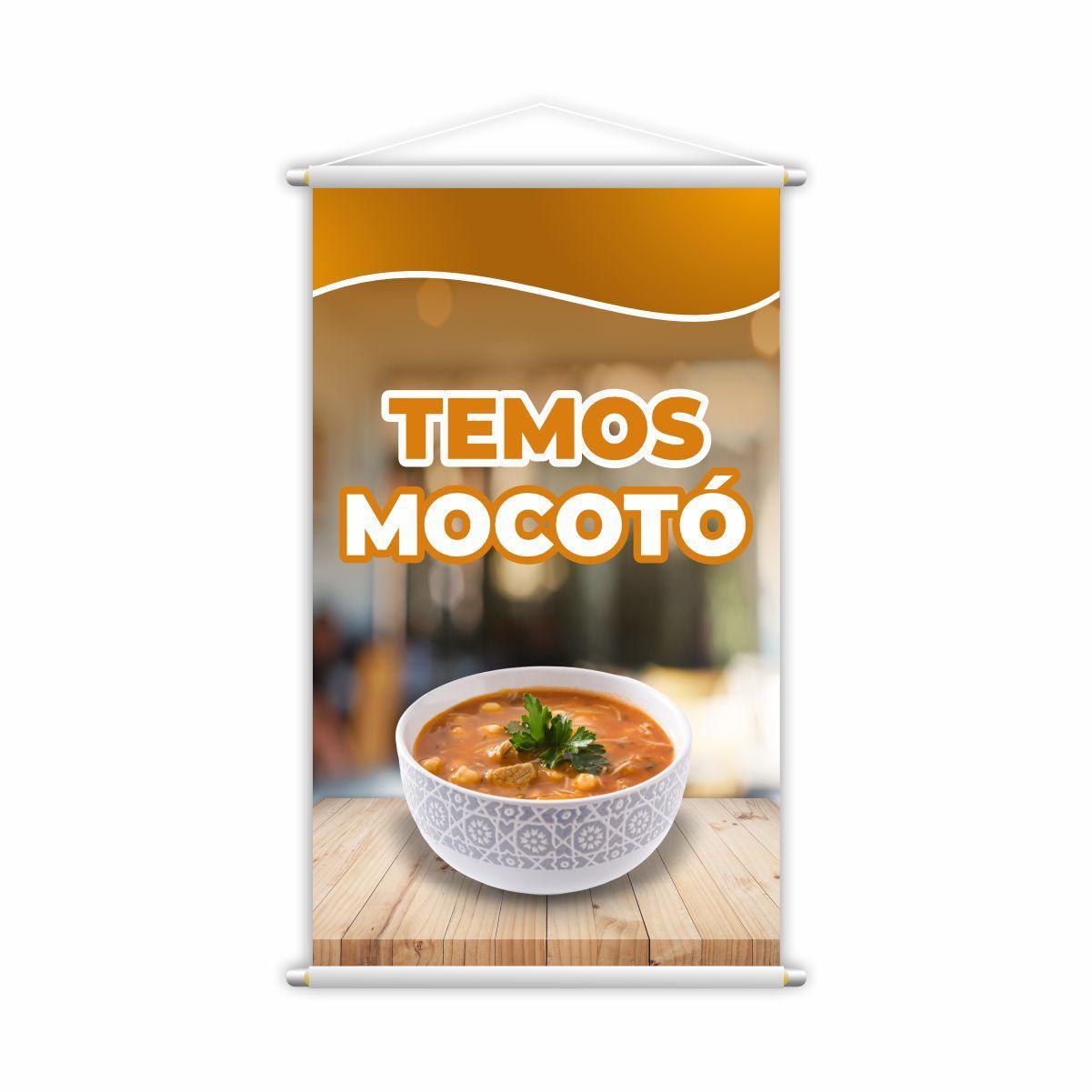 Miniatura Banner Temos Mocotó Comida Restaurante Lona 80X50Cm