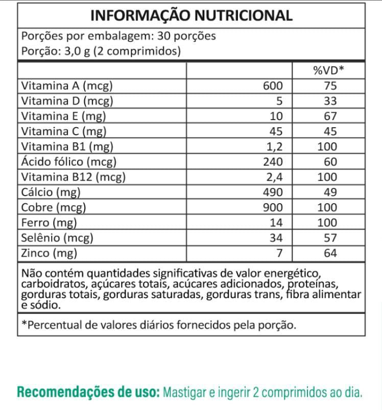 Miniatura 3X Baricare Bionatus Vitamina 60Cápsulas