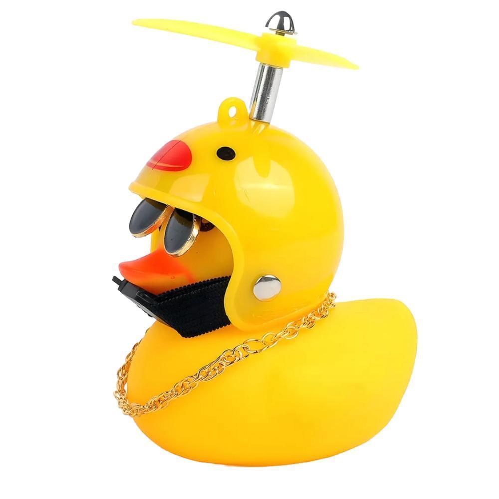 Miniatura Buzina Patinho Pato Guidão Bicicleta Bike Moto Led Hélice
