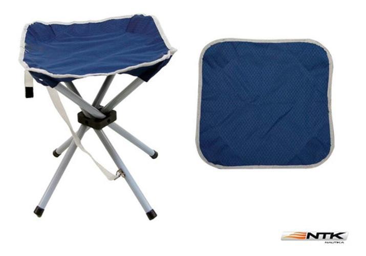 Miniatura Banqueta Stool Dobrável Suporta Até 80Kg - Azul