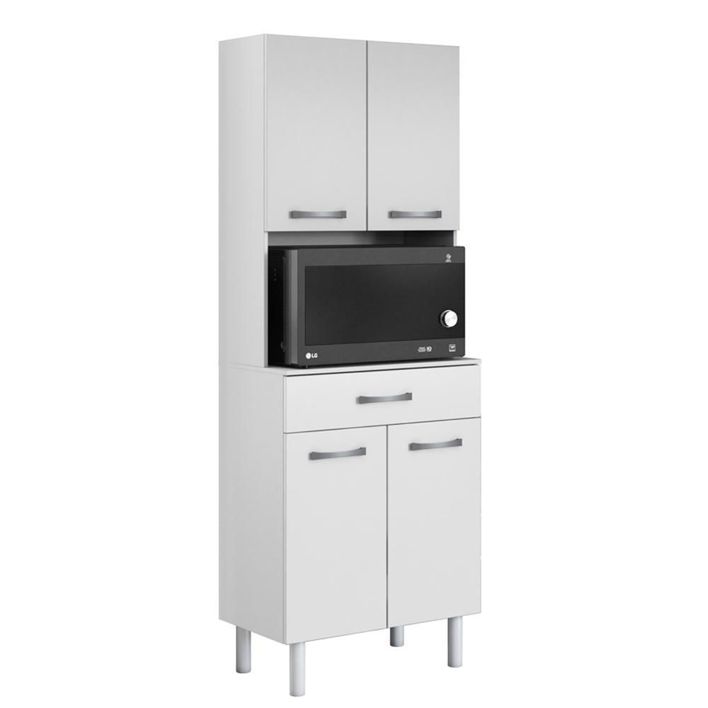 Miniatura Armario Paneleiro Microondas 4 Portas 1 Gaveta 2003201 Branco Armoveis Branco