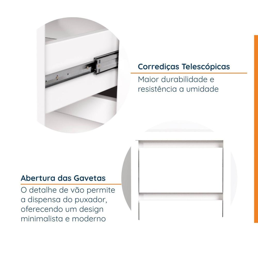 Miniatura Gaveteiro Modular 50cm Ficus CabeCasa MadeiraMadeira Branco