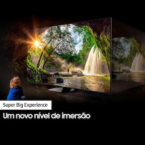 Miniatura Smart TV QLED 98” 4K Samsung 98Q80C com Processador com IA, Gaming Hub, FreeSync, Wi-Fi, Bluetooth e SmartThings